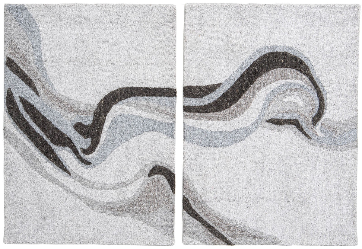 Ivory & Beige Linear Stripe Wool Wall Art 10