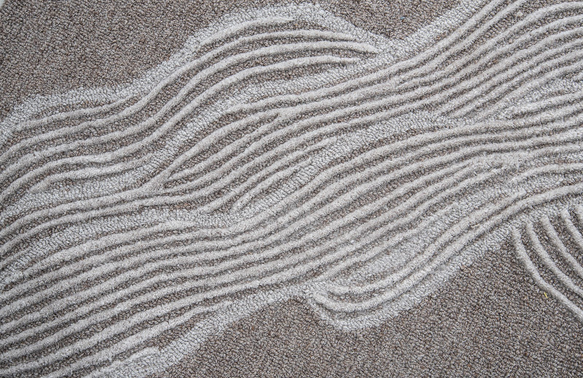 Ivory & Grey Abstract Branch Wool Wall Art 8