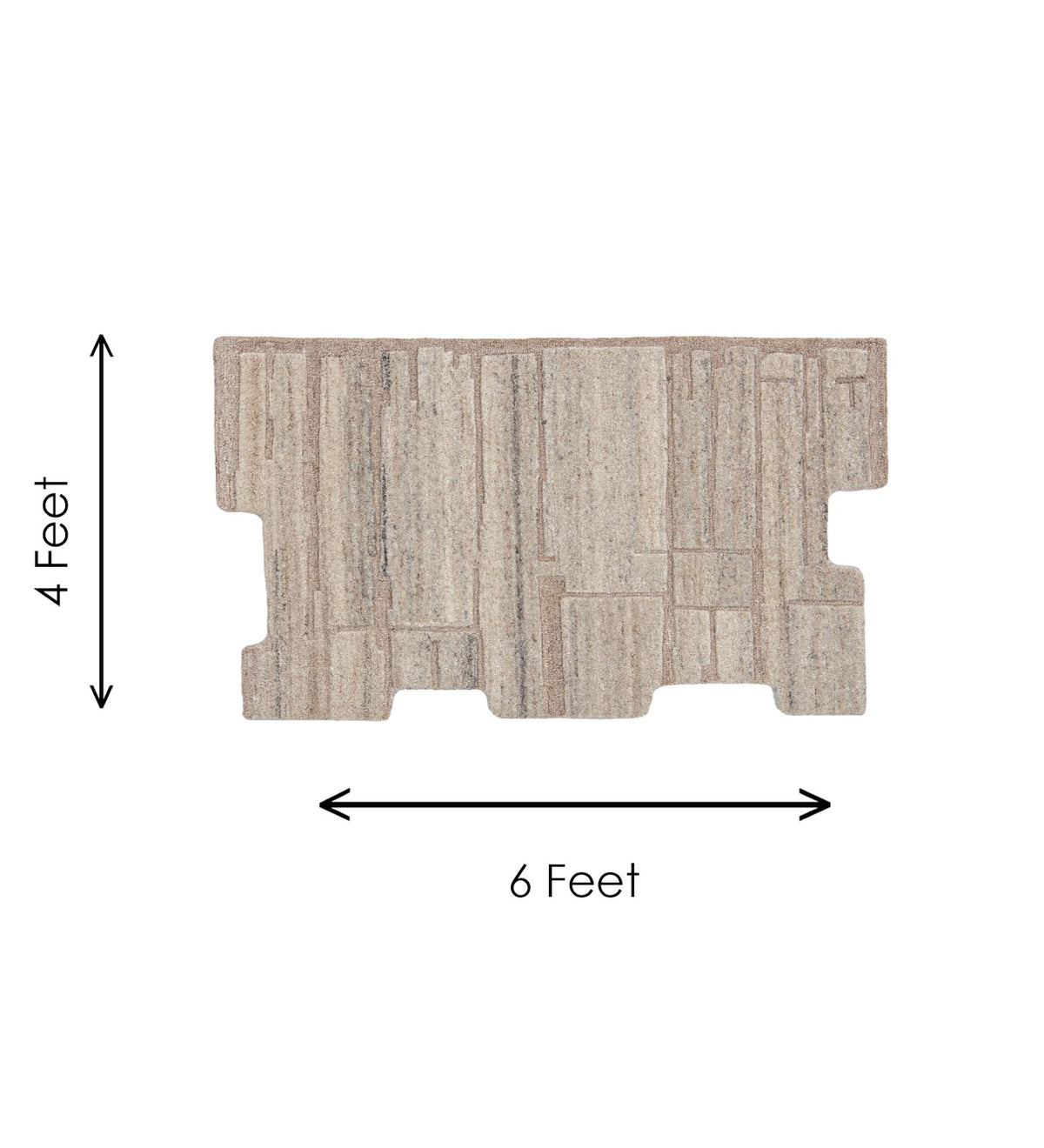 Ivory & Beige Linear Stripe Wool Wall Art 5