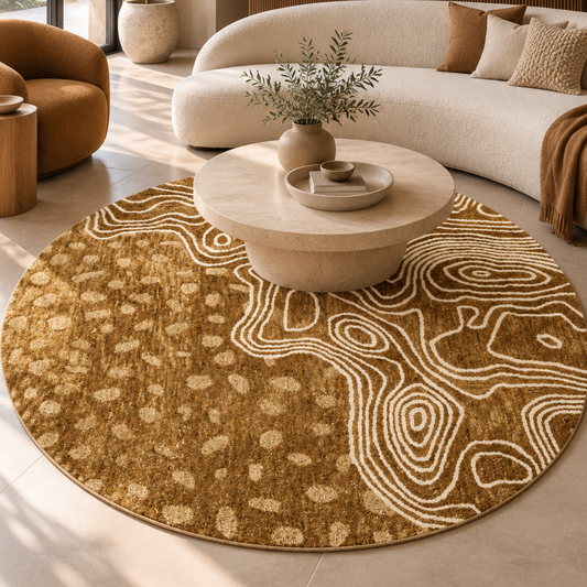 Rovena Round Camel Rug
