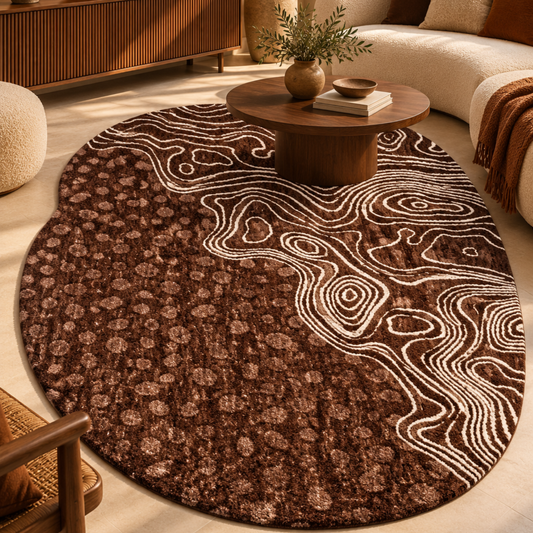 Rovena Shaped Rust Rug