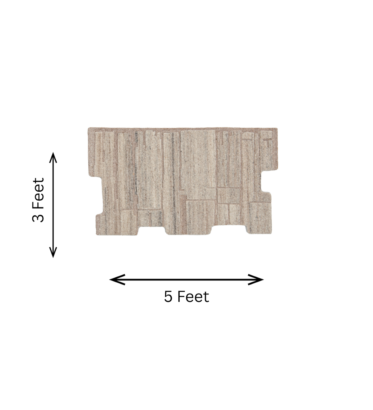 Ivory & Beige Linear Stripe Wool Wall Art 1