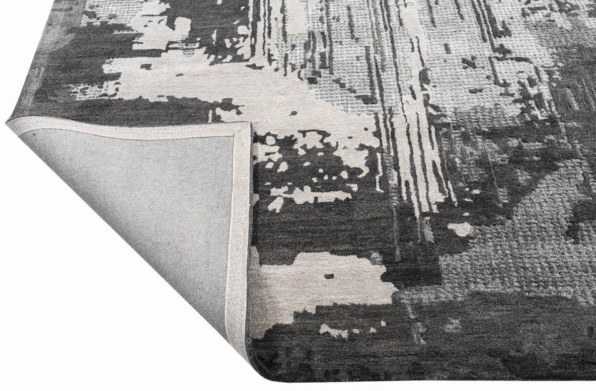 Walnut handmade wool and silk rug