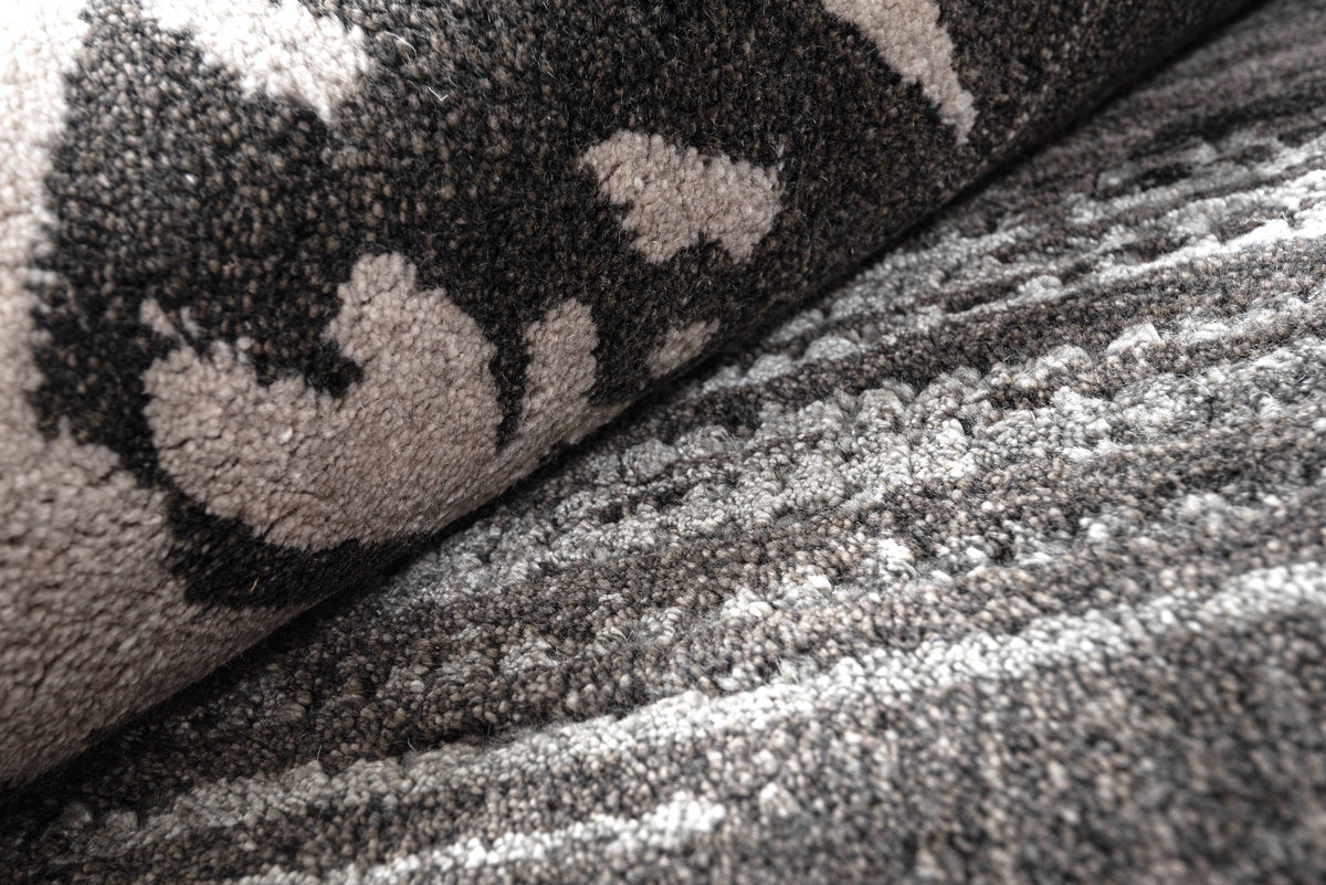 Walnut handmade wool and silk rug