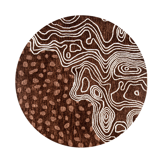 Rovena Round Rust Rug