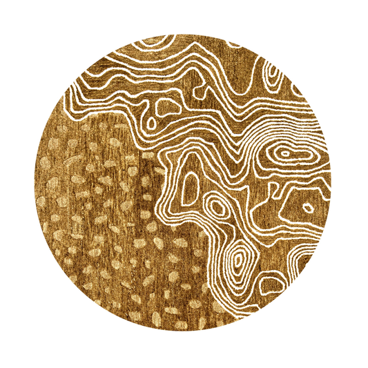 Rovena Round Camel Rug