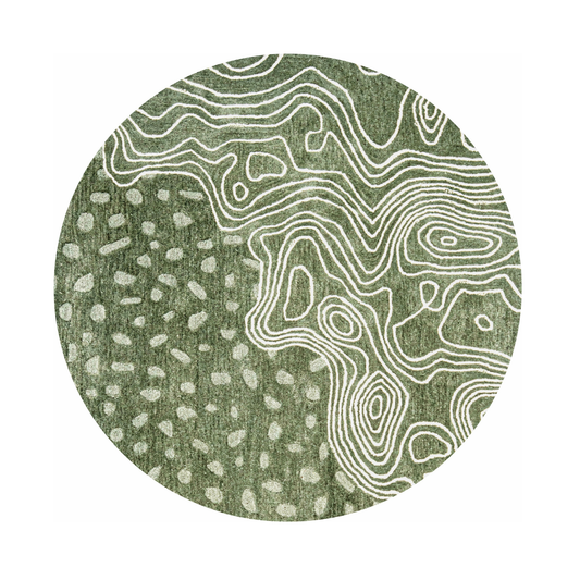 Rovena Round Sage Green Rug