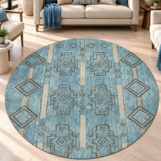 Zarevik Sky Blue Round
